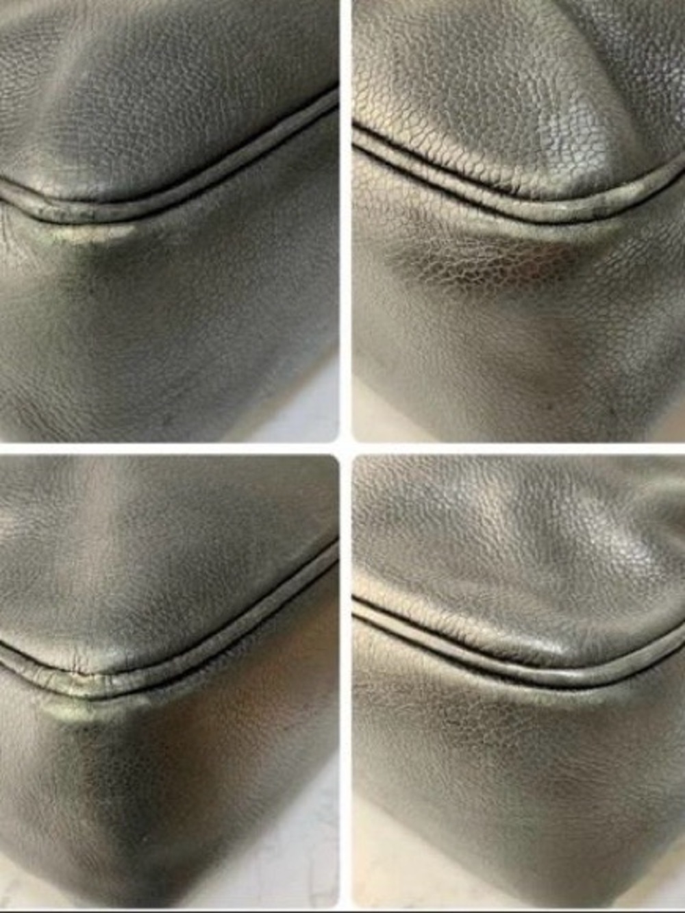 CHANEL Black Leather CC-Embossed Shoulder Bag with Gold Chain Straps - Picture 6 of 16